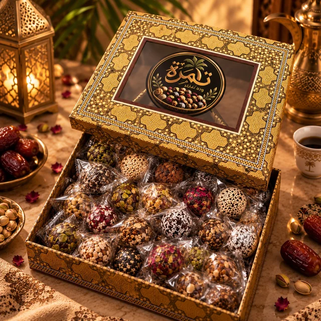 علبة كارتونية مزخرفة حجم وسط
